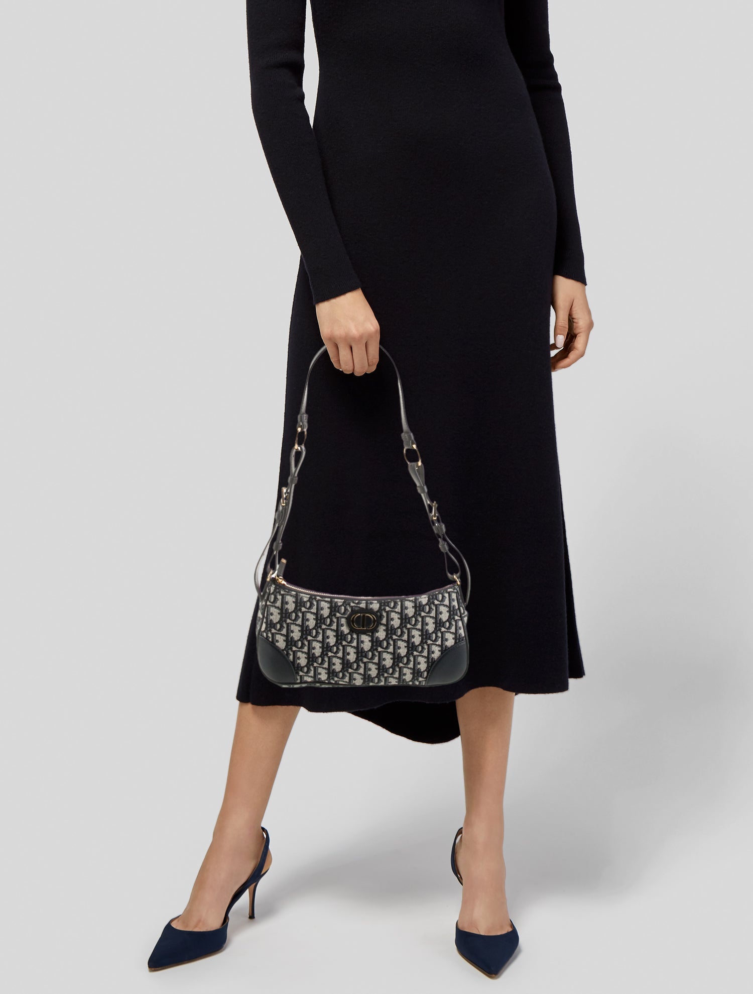 Christian Dior Canvas 30 Montaigne Wanderlust Mini Bag - Blue