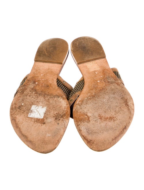 Christian Dior Leather Studded Accents Slides