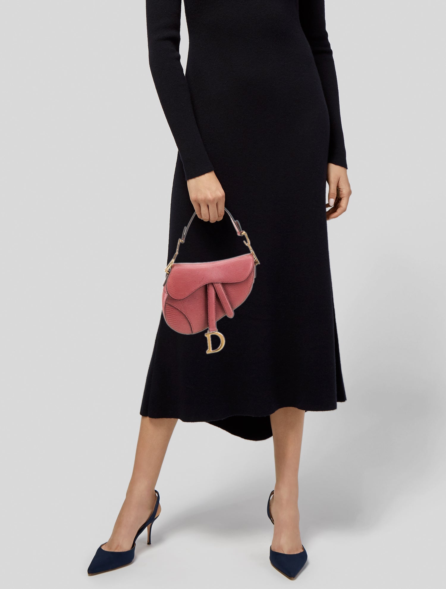 Christian Dior Lizard Saddle Mini