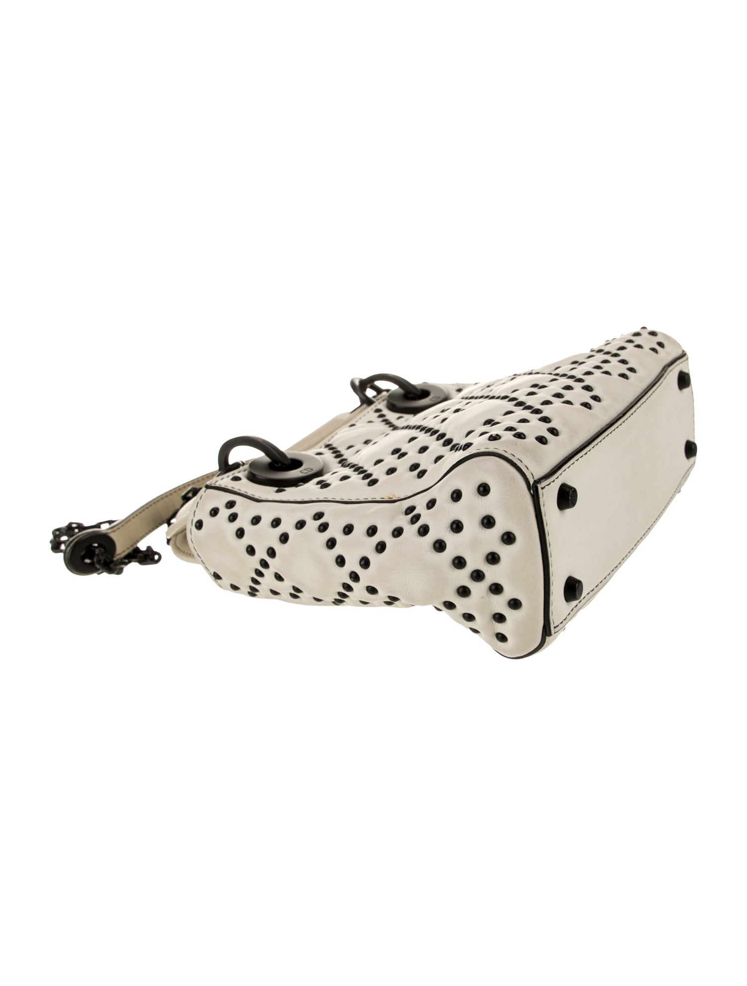 Christian Dior Cannage Lady Dior Mini - Neutrals Handle Bags
