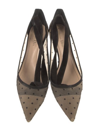 Christian Dior Mesh Polka Dot Print Pumps