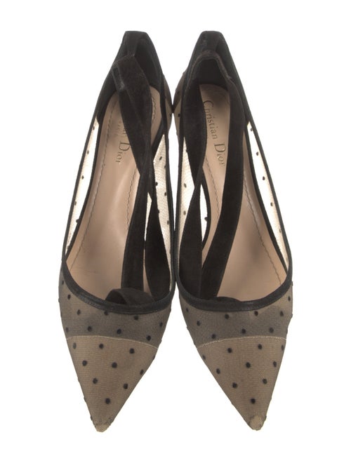 Christian Dior Mesh Polka Dot Print Pumps