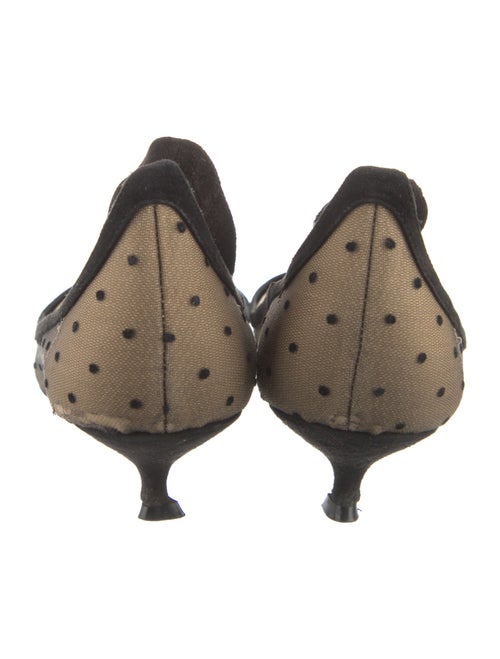 Christian Dior Mesh Polka Dot Print Pumps