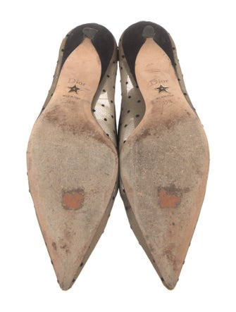 Christian Dior Mesh Polka Dot Print Pumps