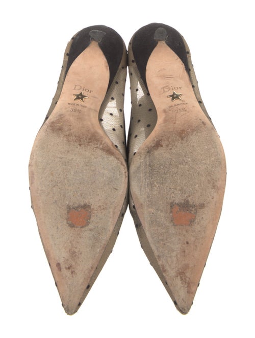 Christian Dior Mesh Polka Dot Print Pumps