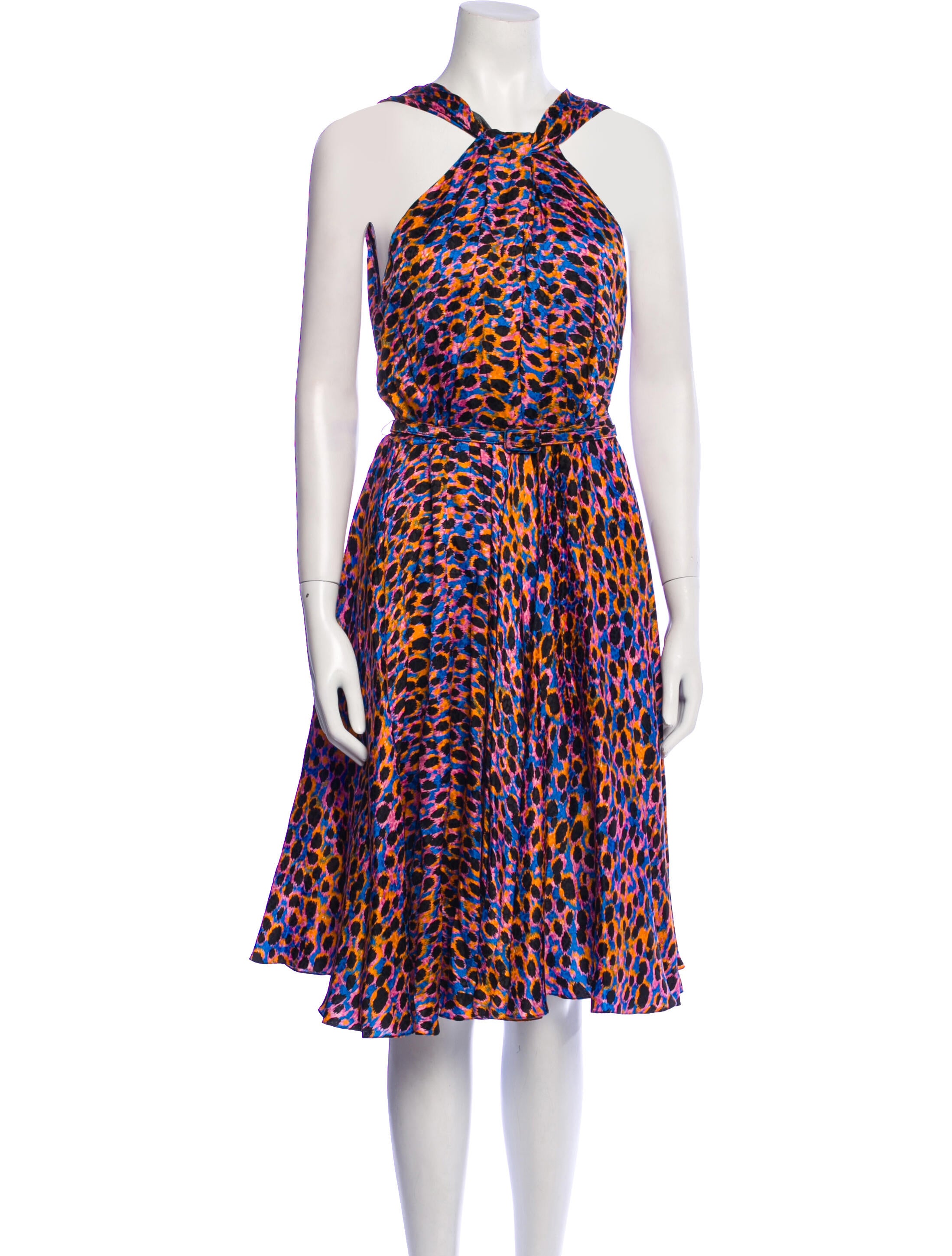 Christian Dior Animal Print Knee-Length Dress