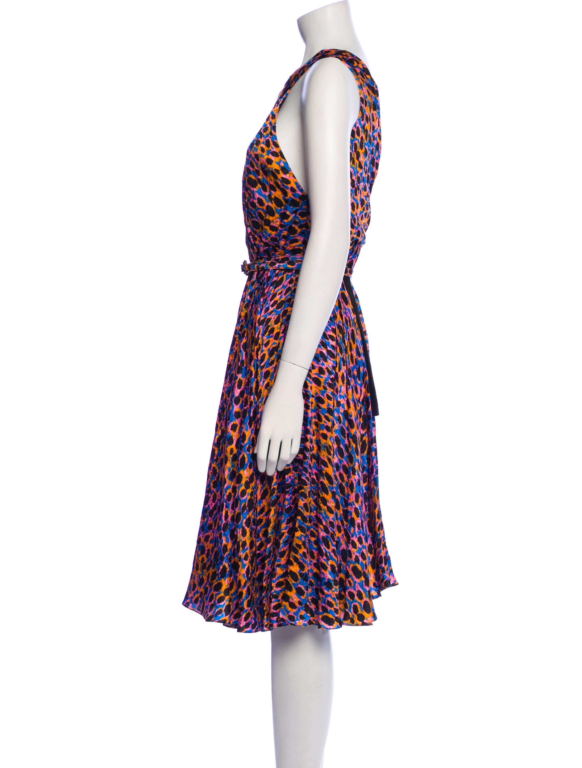 Christian Dior Animal Print Knee-Length Dress