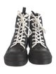 Christian Dior Graphic Print Leather Trim Embellishment Combat Boots