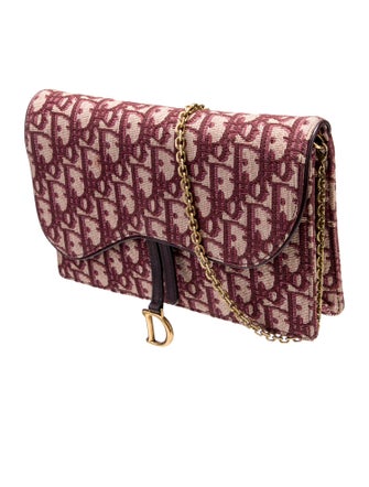 Christian Dior Oblique Jacquard Wallet on Chain