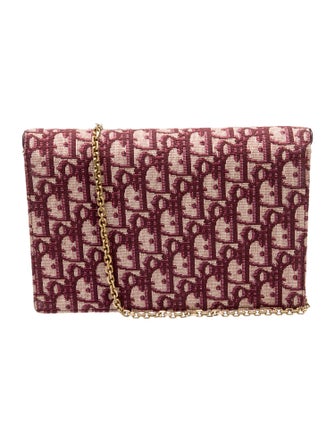 Christian Dior Oblique Jacquard Wallet on Chain