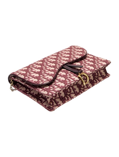 Christian Dior Oblique Jacquard Wallet on Chain