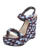 Christian Dior Patterned Bow Accents Slingback Sandals