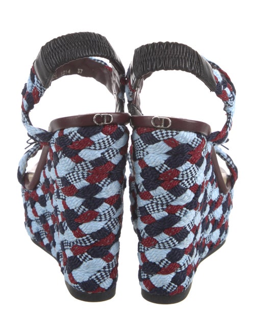 Christian Dior Patterned Bow Accents Slingback Sandals