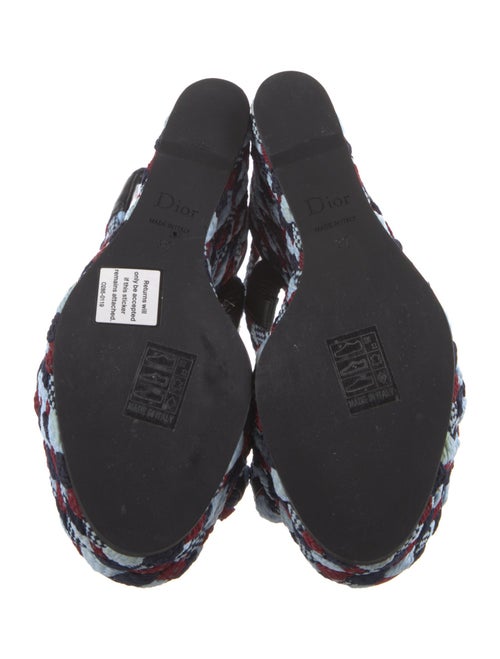 Christian Dior Patterned Bow Accents Slingback Sandals