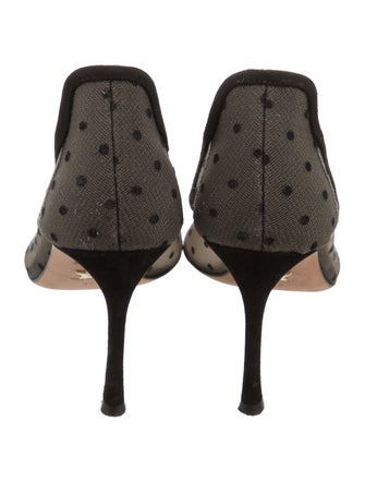 Christian Dior Mesh Polka Dot Print Pumps
