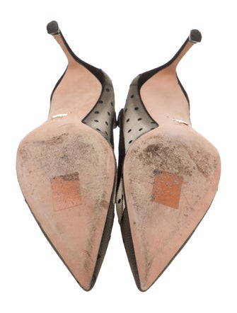 Christian Dior Mesh Polka Dot Print Pumps