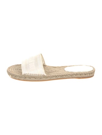 Christian Dior Canvas Embroidered Accent Espadrilles