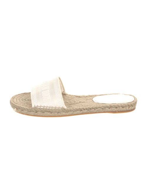 Christian Dior Canvas Embroidered Accent Espadrilles