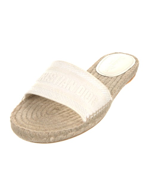 Christian Dior Canvas Embroidered Accent Espadrilles