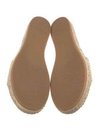 Christian Dior Canvas Embroidered Accent Espadrilles