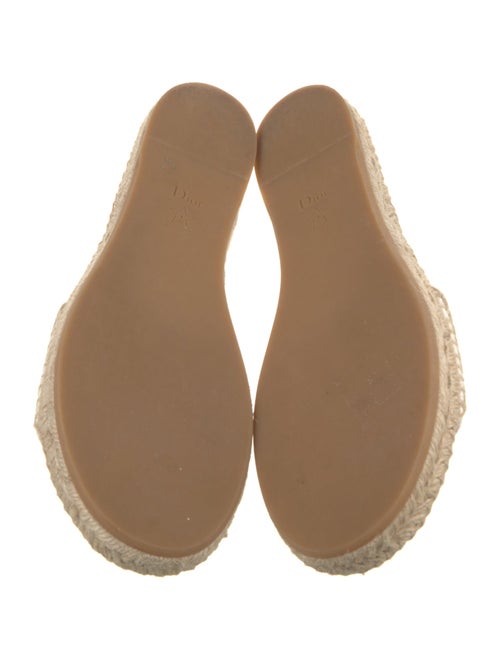 Christian Dior Canvas Embroidered Accent Espadrilles