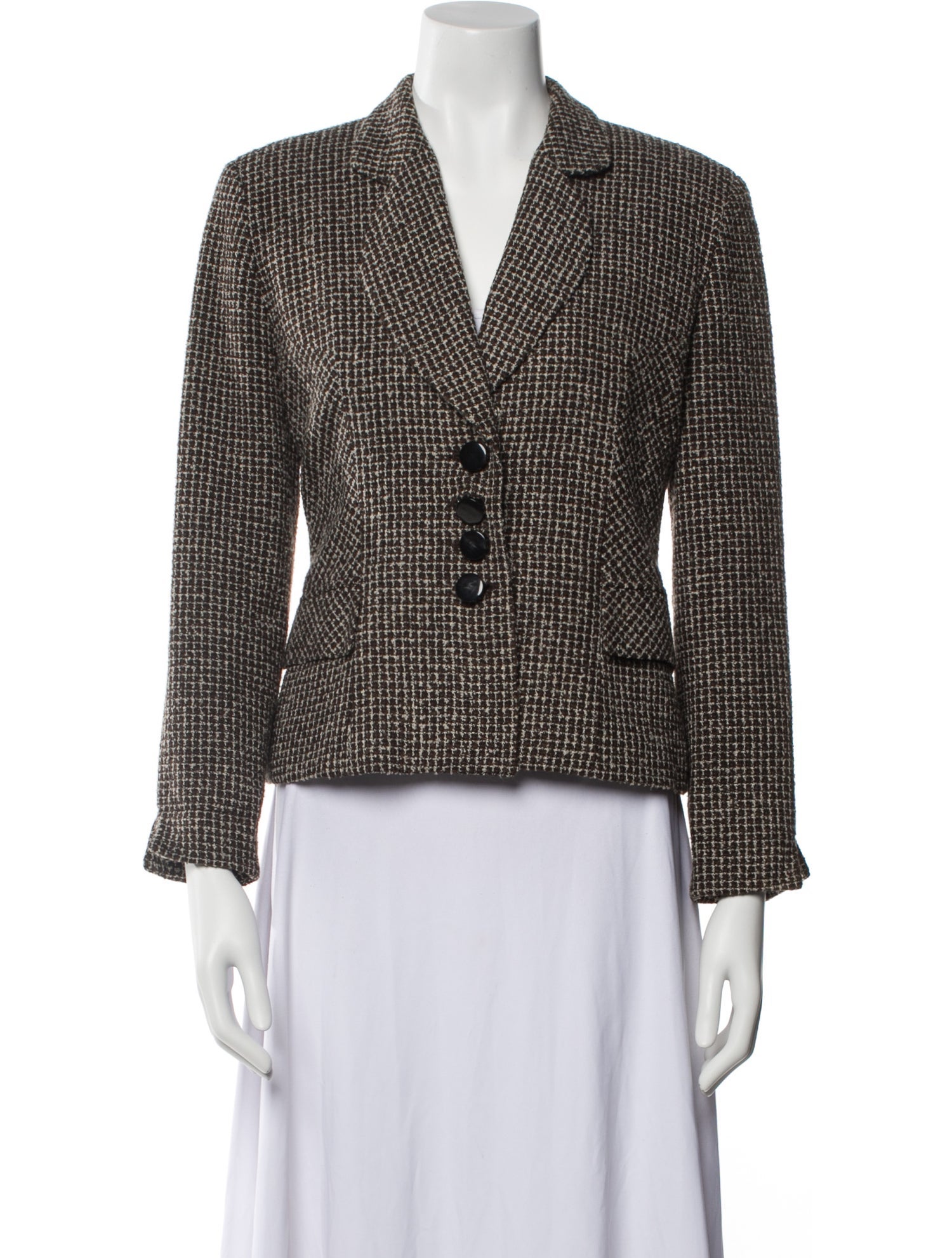 Christian Dior Plaid Print Blazer