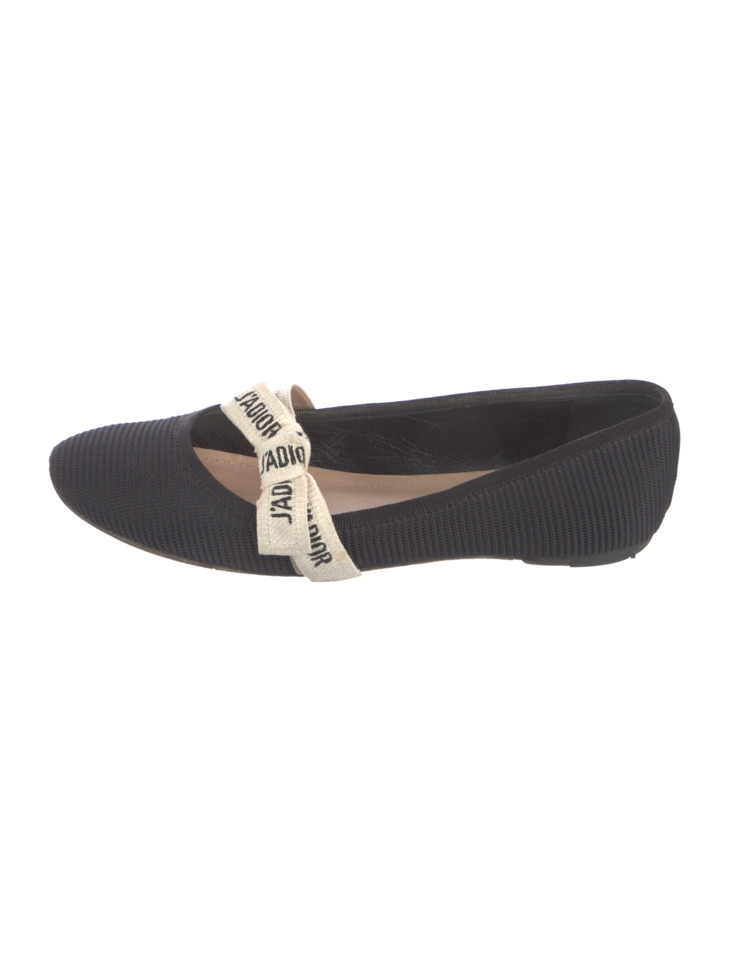 Christian Dior Printed Bow Accents Ballet Flats