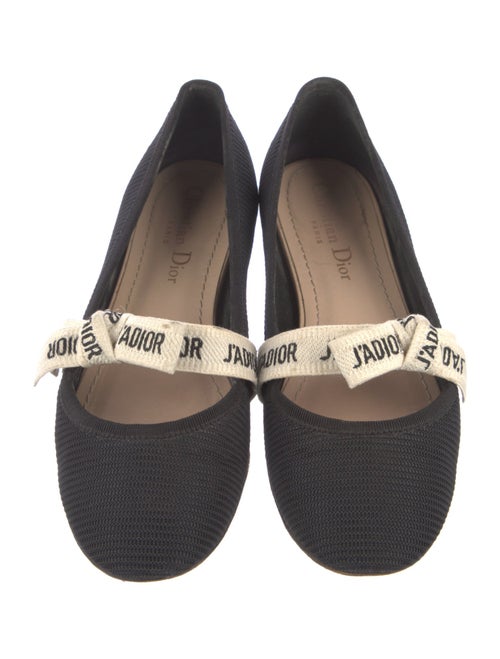Christian Dior Printed Bow Accents Ballet Flats