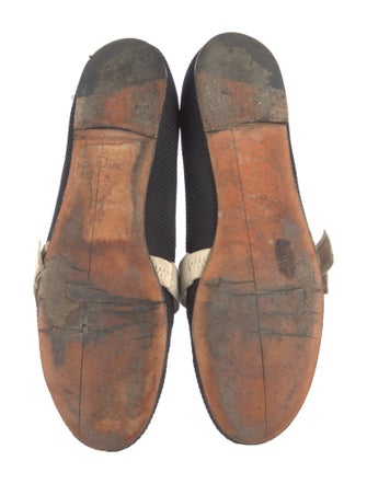 Christian Dior Printed Bow Accents Ballet Flats