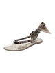 Christian Dior Satin Printed Gladiator Sandals