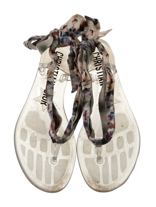 Christian Dior Satin Printed Gladiator Sandals