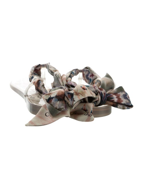 Christian Dior Satin Printed Gladiator Sandals