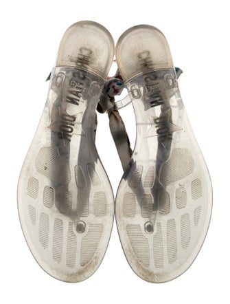 Christian Dior Satin Printed Gladiator Sandals