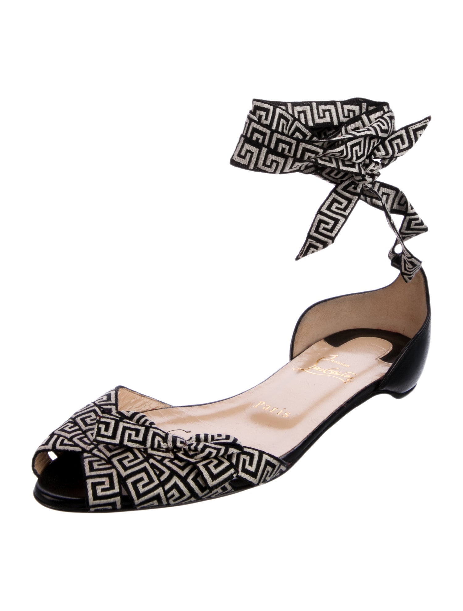 Christian Louboutin Printed D'Orsay Flats