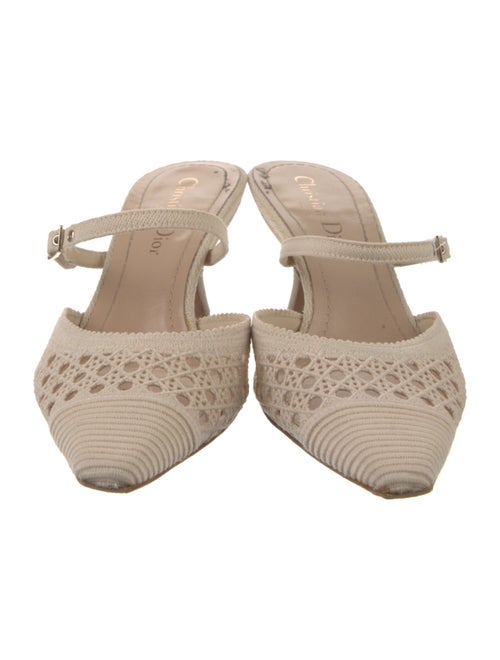 Christian Dior Cannage Pattern Cutout Accent Mules