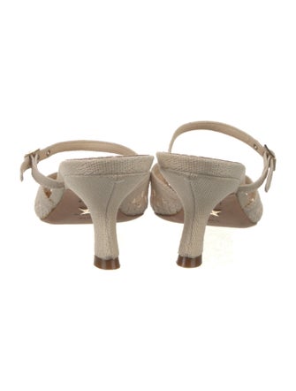 Christian Dior Cannage Pattern Cutout Accent Mules