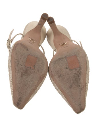 Christian Dior Cannage Pattern Cutout Accent Mules