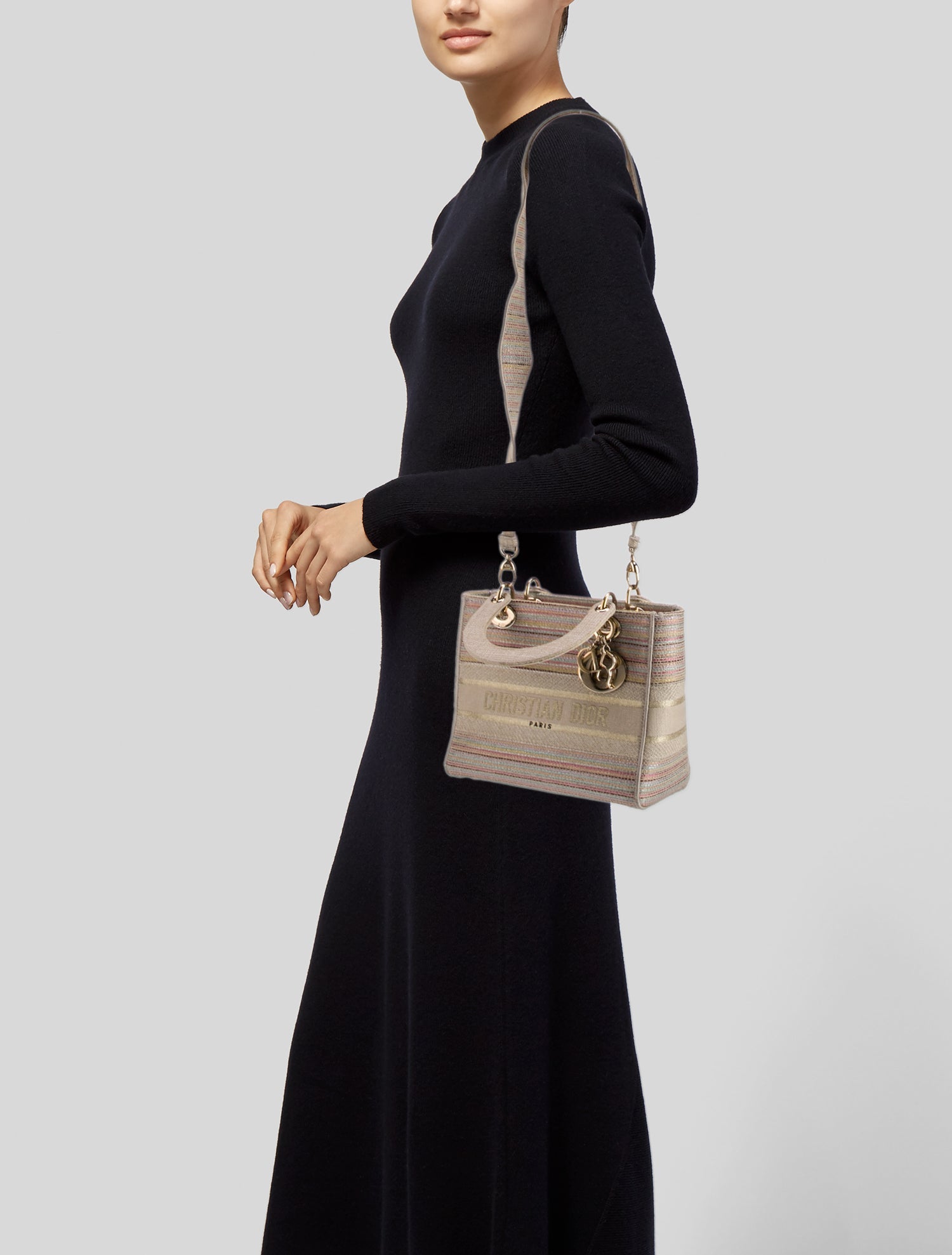 Christian Dior Canvas Top Handle Bag