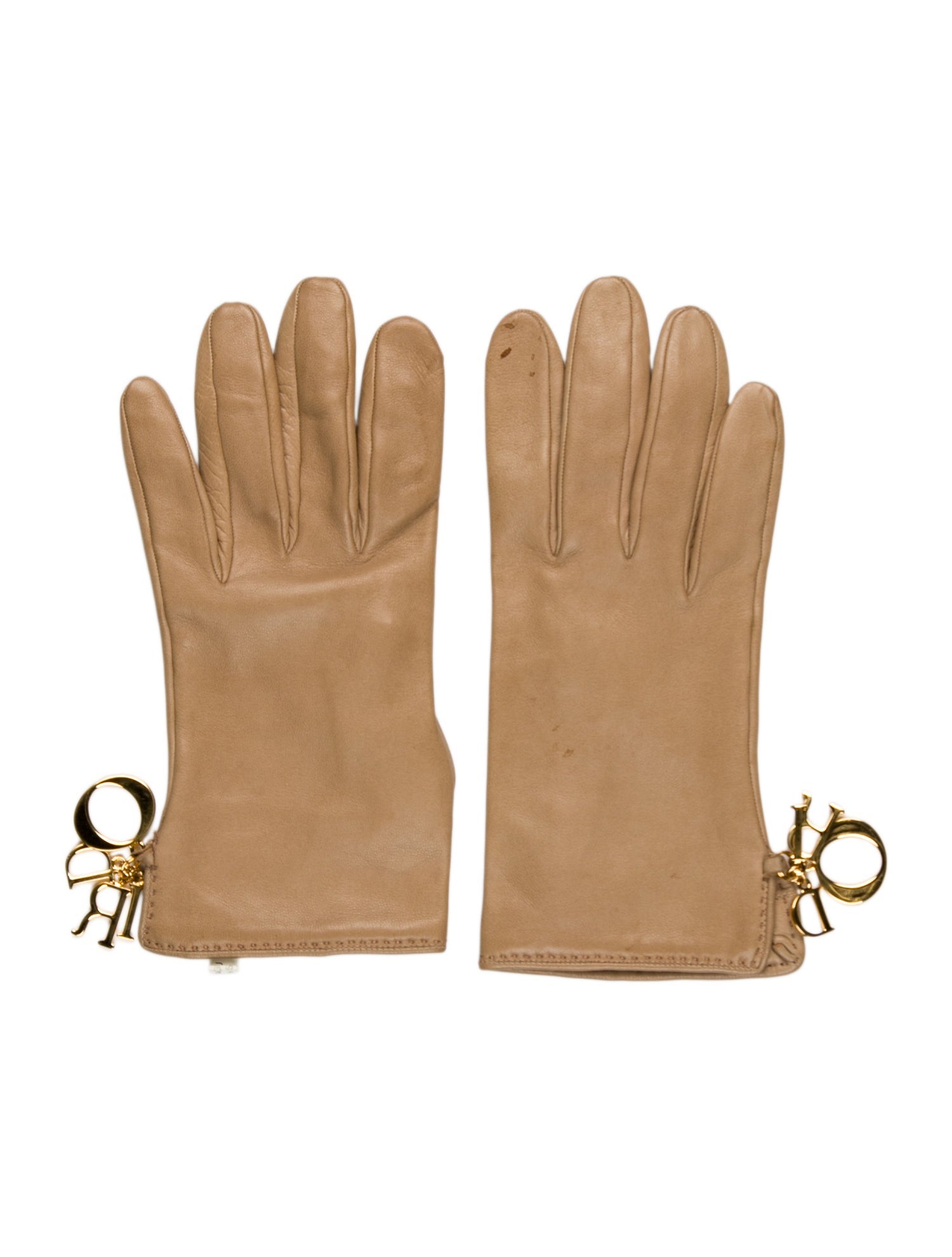HERMES レザー手袋 ベージュ Hermès Leather Gloves - Brown Winter Accessories
