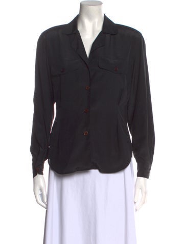 Christian Dior Tops Long Sleeve Button-Up Top S