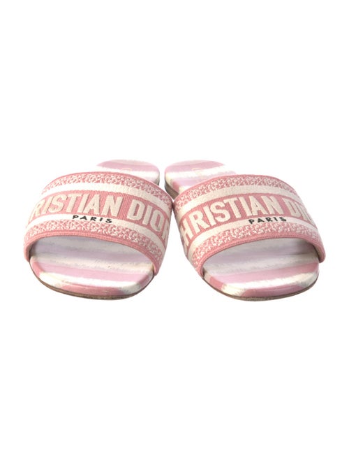 Christian Dior Printed Embroidered Accent Slides