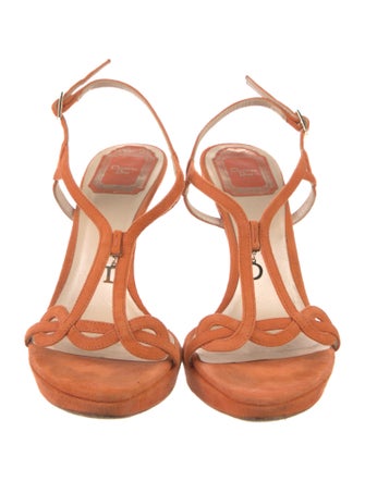 Christian Dior 2010's Suede T-Strap Sandals