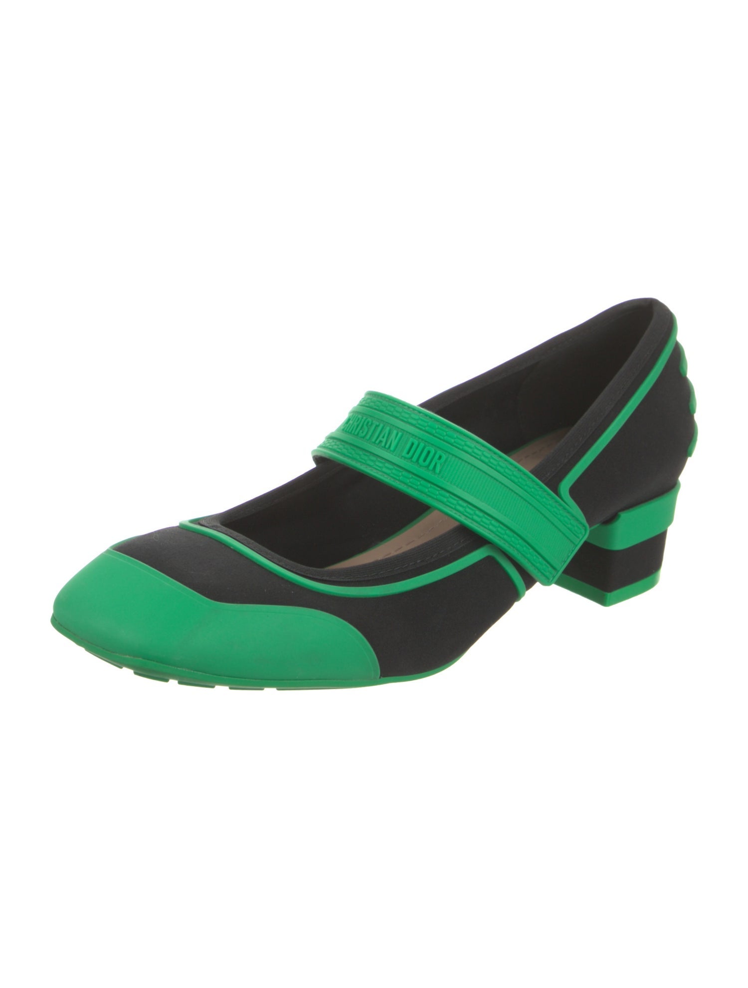 Christian Dior Colorblock Pattern Slingback Pumps