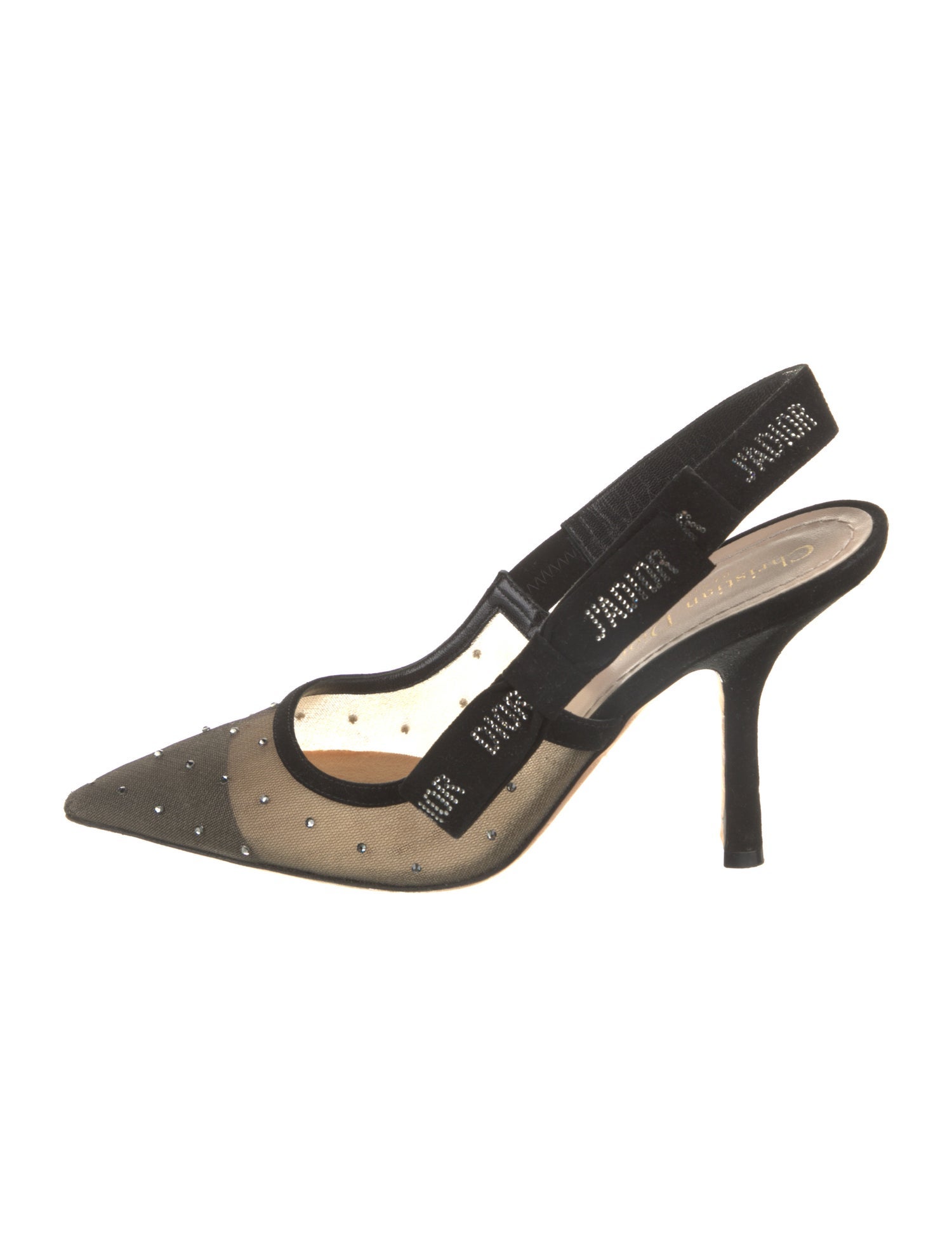Christian Dior Mesh Mesh Accents Slingback Pumps