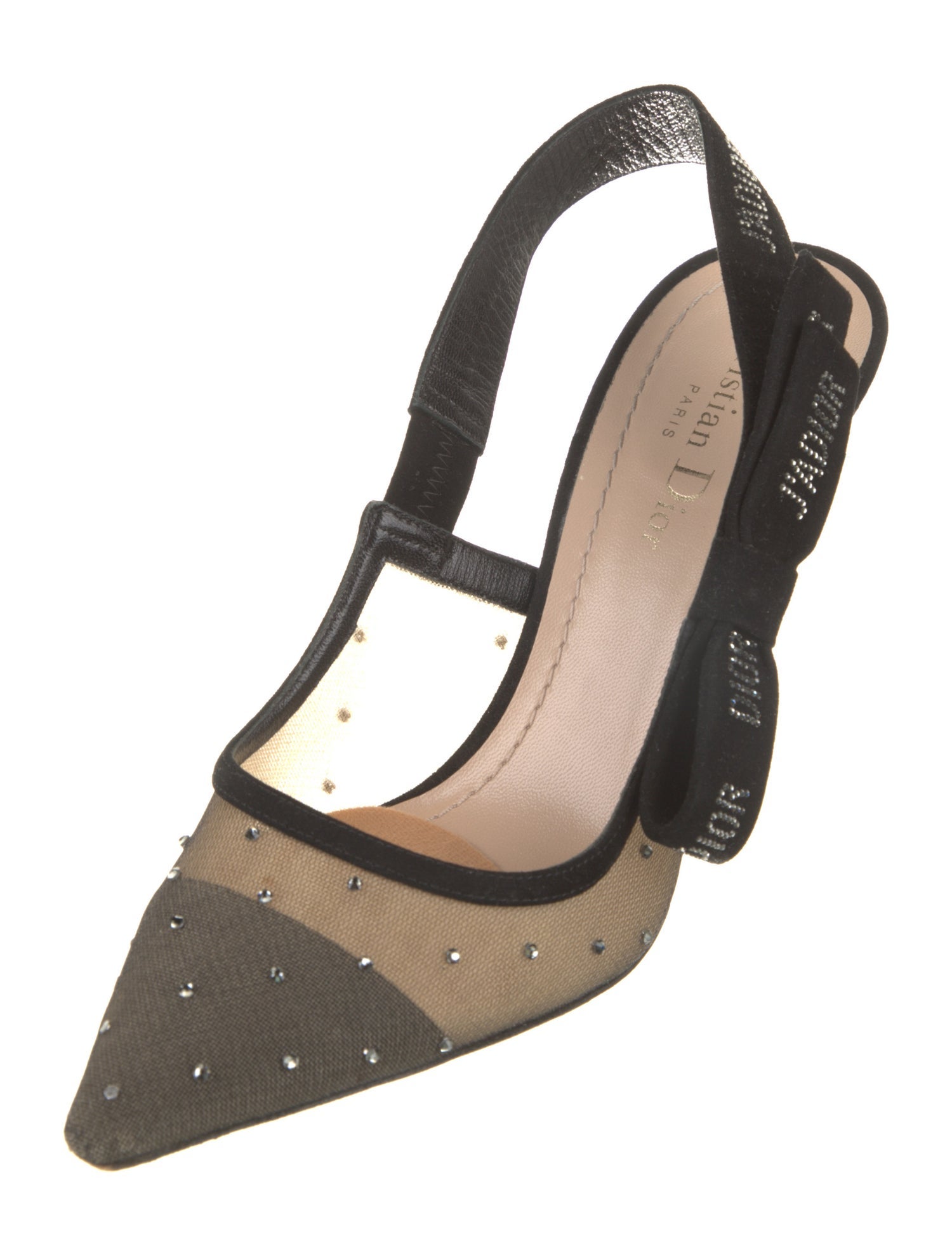 Christian Dior Mesh Mesh Accents Slingback Pumps