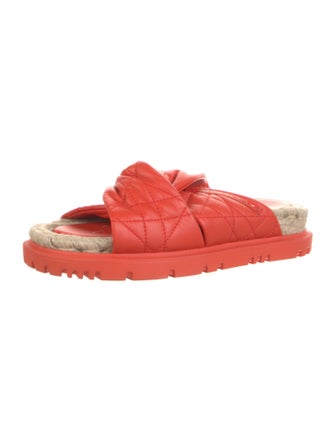 Christian Dior Cannage Pattern Leather Slides