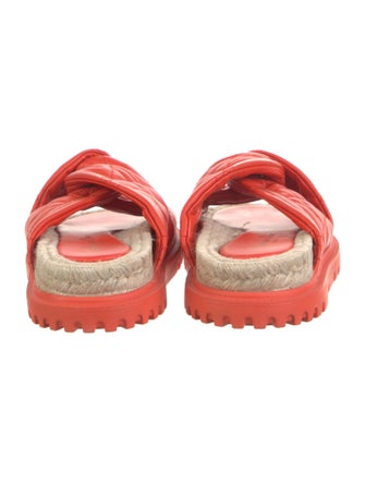 Christian Dior Cannage Pattern Leather Slides