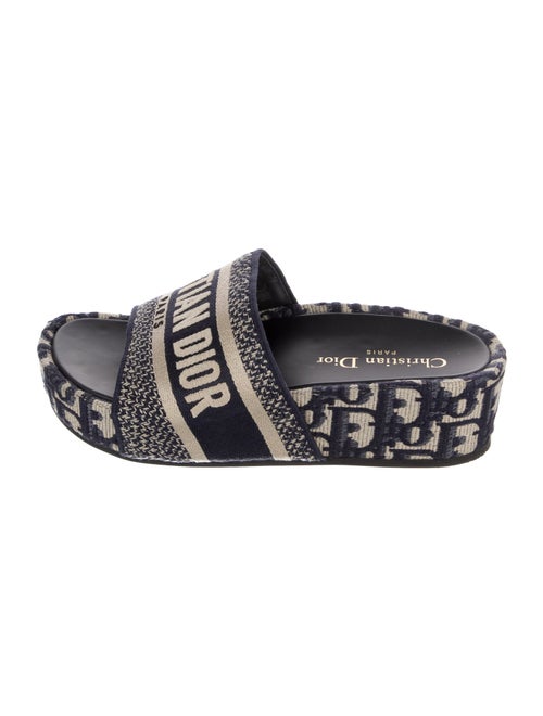 Christian Dior Diorissimo Pattern Slides