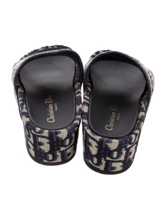 Christian Dior Diorissimo Pattern Slides
