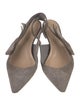 Christian Dior Suede Bow Accents Slingback Flats